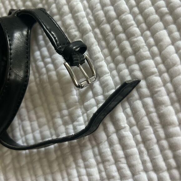 Unisa Women's Black & Sparkly Silver Braided Cork Wedge Strappy Sandals Size 8 - Picture 10 of 12